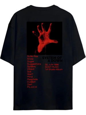 Von Labas System Of A Down Album Cover Unısex Pamuklu Sırt ve Göğüs Tasarımlı Tshırt