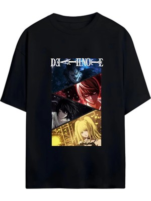 Von Labas Death Note Tasarımlı Unısex Oversıze Pamuklu Tshırt