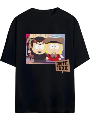 Von Labas South Park Tasarımlı Unısex Yeni Sezon Oversıze Pamuklu  T-Shırt