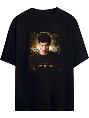 Von Labas Alacakaranlık Efsanesi Eclipse Jacob Black Baskılı Unisex Pamuklu Tişör