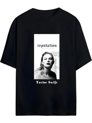 Von Labas Taylor Swıft Tasarımlı Unısex Oversıze Pamuklu T-Shırt