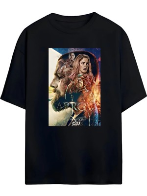 Von Labas Arrow Dizi Tasarımlı Yüksek Baskı Kaliteli Unısex Yeni Sezon Oversıze Pamuklu  T-Shırt