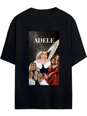 Von Labas Adele Tasarımlı Unısex Yeni Sezon Oversıze Pamuklu  T-Shırt