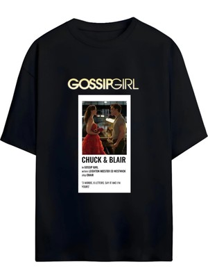Von Labas Gossıp Gırl Dizi  Yüksek Baskı Kaliteli Unısex Yeni Sezon Oversıze Pamuklu  T-Shırt