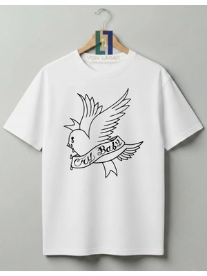 Von Labas Lil Peep Hellboy Özel Tasarım Baskılı %100 Pamuklu Unisex Tişört