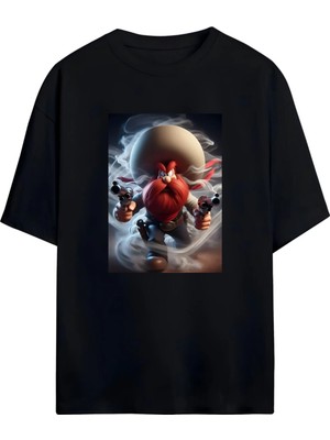 Von Labas Çocukluğunuzun Kahramanı Yosemite Sam Baskılı Unisex Tişört