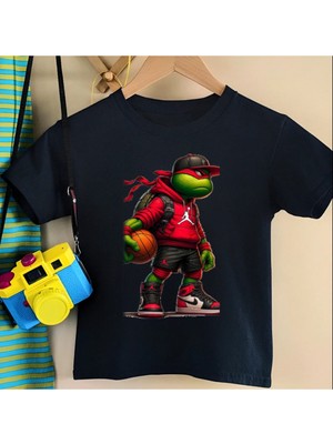 Von Labas Nınja Turtle Raphael Pamuklu Çocuk Tshırt