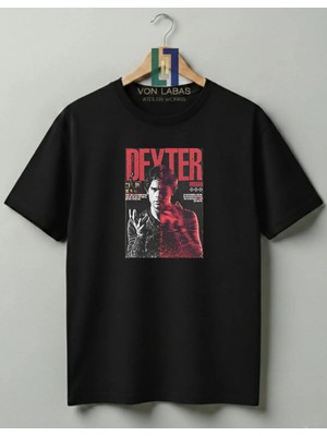 Von Labas Dexter Tasarımlı %100 Pamuklu Unisex Yüksek Baskı Kaliteli Tişört