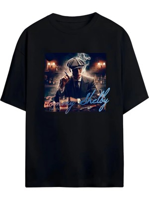 Von Labas Tommy Shelby,peakyblınders,thomas Shelby Tasarımlı Unısex Yeni Sezon Oversıze Pamuklu  T-Shırt
