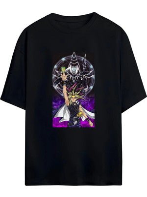 Von Labas Yu-Gi-Oh! Tutkunlarına Özel Unisex Oversize Pamuklu Tişört