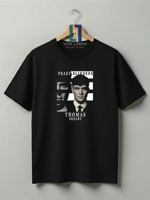 Von Labas Tommy Shelby,peakyblınders,thomas Shelby Tasarımlı Unısex Yeni Sezon Oversıze Pamuklu T-Shırt