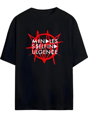 Von Labas Mindless Self Indulgence Msı Hayranlarına Özel Tasarımlı Unısex Oversıze Pamuklu T-Shırt