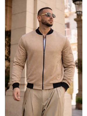 Comstar Erkek Trend Basic Günlük Premium Vizon Nubuk Ceket