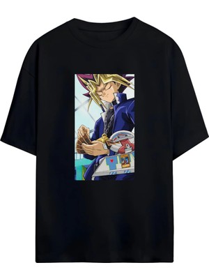 Von Labas Yu-Gi-Oh! Tutkunlarına Özel Unisex Oversize Pamuklu Tişört