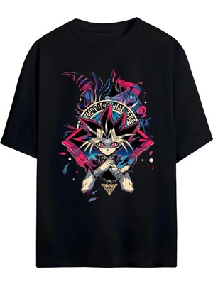 Von Labas Yu-Gi-Oh! Tutkunlarına Özel Unisex Oversize Pamuklu Tişört