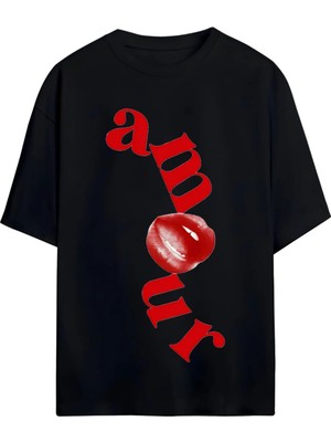 Von Labas Eğlenceli Hanımefendilere Özel Yeni Sezon Pamuklu Oversize T-Shirt