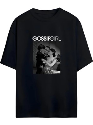 Von Labas Gossıp Gırl Dizi  Yüksek Baskı Kaliteli Unısex Yeni Sezon Oversıze Pamuklu  T-Shırt