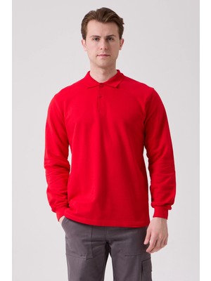 Kardelen İş Elbiseleri Galanthus Polo Sweat Erkek Uzun Kollu Pamuklu Sweatshirt Iş ve Günlük Kullanım Için