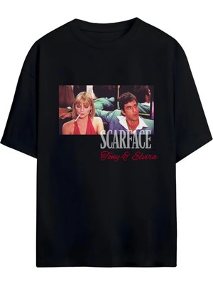 Von Labas Scarface Tony And Elvıra Unısex Pamuklu Tshırt