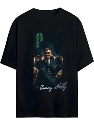 Von Labas Tommy Shelby,peakyblınders,thomas Shelby Tasarımlı Unısex Yeni Sezon Oversıze Pamuklu  T-Shırt