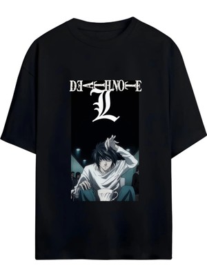 Von Labas Death Note Tasarımlı Unısex Oversıze Pamuklu Tshırt