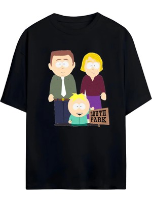 Von Labas South Park Tasarımlı Unısex Yeni Sezon Oversıze Pamuklu  T-Shırt