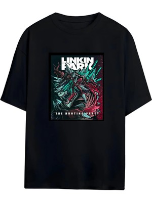 Von Labas Lınkın Park The Huntıng Party Unısex Oversıze Pamuklu Penye Tshırt