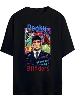 Von Labas Tommy Shelby -Peaky Blınders Unısex  Oversıze T-Shırt