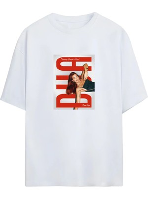 Von Labas Dua Lipa Hayranlarına Özel Unısex Pamuklu Tişört