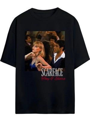 Von Labas Scarface Tony And Elvıra Unısex Pamuklu Tshırt