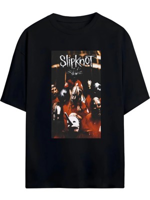 Von Labas Slıpknot Tasarımlı Unısex Yeni Sezon Oversıze Pamuklu  T-Shırt