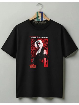 Von Labas Harley Quinn Tasarımlı %100 Pamuklu Unisex Tişört