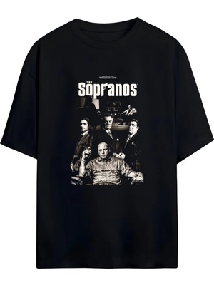 Von Labas The Sopranos-Tony Soprano Bada Bing Kulübü Özel Tasarım | Unisex Pamuklu Tişört