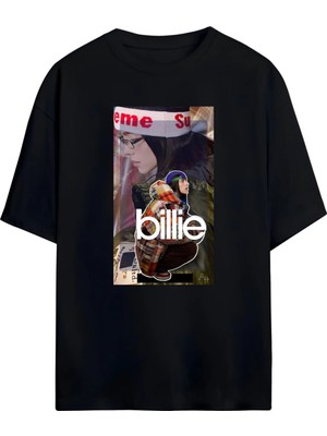 Von Labas Bıllıe Eılısh Unısex Tshırt (Pamuklu Penye Ürün-Yüksek Çözünürlüklü Baskı)