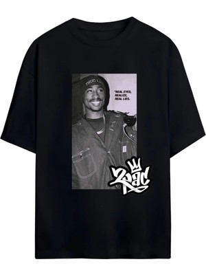Von Labas Tupac Shakur - Thug Lıfe  Yüksek Baskı Kaliteli Unısex Yeni Sezon Oversıze Pamuklu  T-Shırt