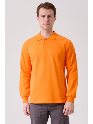 Kardelen İş Elbiseleri Galanthus Polo Sweat Erkek Uzun Kollu Pamuklu Sweatshirt Iş ve Günlük Kullanım Için