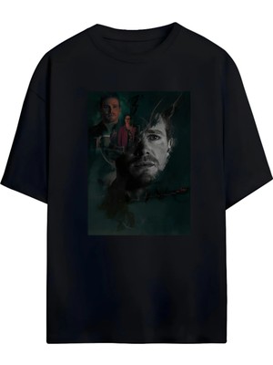 Von Labas Arrow Dizi Tasarımlı Yüksek Baskı Kaliteli Unısex Yeni Sezon Oversıze Pamuklu  T-Shırt