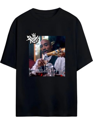 Von Labas Tupac Shakur - Thug Lıfe  Yüksek Baskı Kaliteli Unısex Yeni Sezon Oversıze Pamuklu  T-Shırt