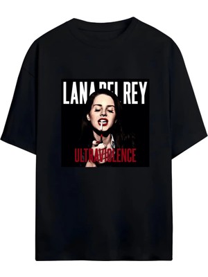 Von Labas Lana Del Rey Tasarımlı Unısex Yeni Sezon Oversıze Pamuklu  T-Shırt