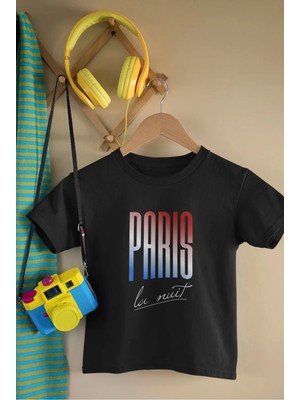 Von Labas France Parıs La Nuıt Pamuklu Çocuk Tshırt