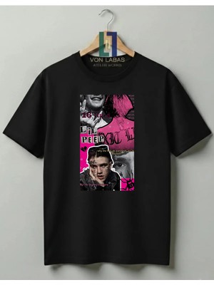 Von Labas Lil Peep Hellboy Özel Tasarım Baskılı %100 Pamuklu Unisex Tişört