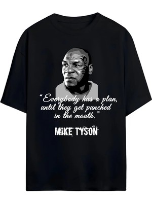 Von Labas Mike Tyson Unısex Oversize Pamuklu Penye T-Shırt