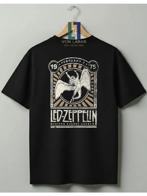 Von Labas LED Zeppelin Tasarımlı Unisex %100 Pamuklu Premium Tişört