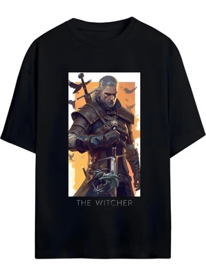 Von Labas The Wıtcher Tasarımlı Unısex Oversıze Pamuklu Tshırt