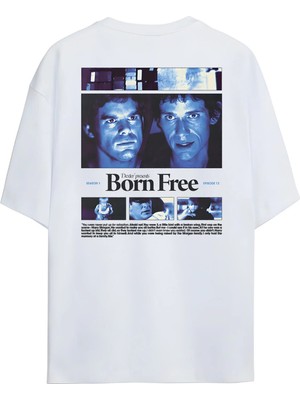 Von Labas Dexter Unısex Oversıze Pamuklu T-Shırt (Sırt ve Göğüs Tasarımlı)