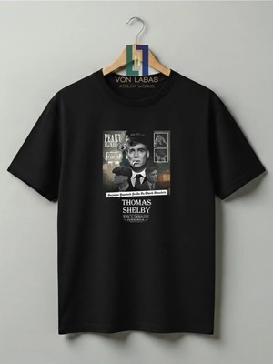 Von Labas Tommy Shelby,peakyblınders,thomas Shelby Tasarımlı Unısex Yeni Sezon Oversıze Pamuklu T-Shırt