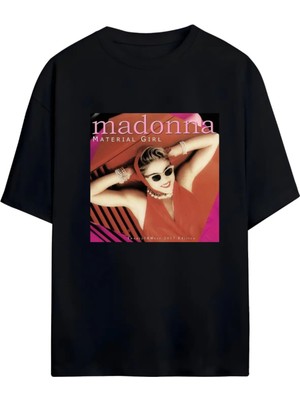 Von Labas Madonna Materıal Gırl Tasarımlı Yeni Sezon Unısex Oversıze Tshırt