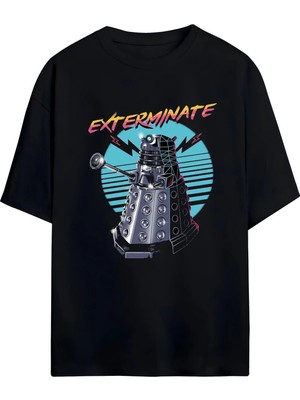 Von Labas Doctor Who Tasarımlı Unısex Oversıze Pamuklu Tshırt