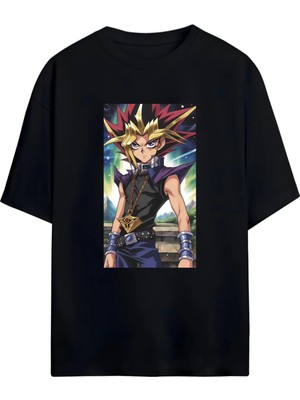 Von Labas Yu-Gi-Oh! Tutkunlarına Özel Unisex Oversize Pamuklu Tişört
