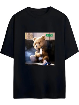 Von Labas Ted Bear- Ayı Teddy Tasarımlı Yüksek Baskı Kaliteli Unısex Yeni Sezon Oversıze Pamuklu  T-Shırt